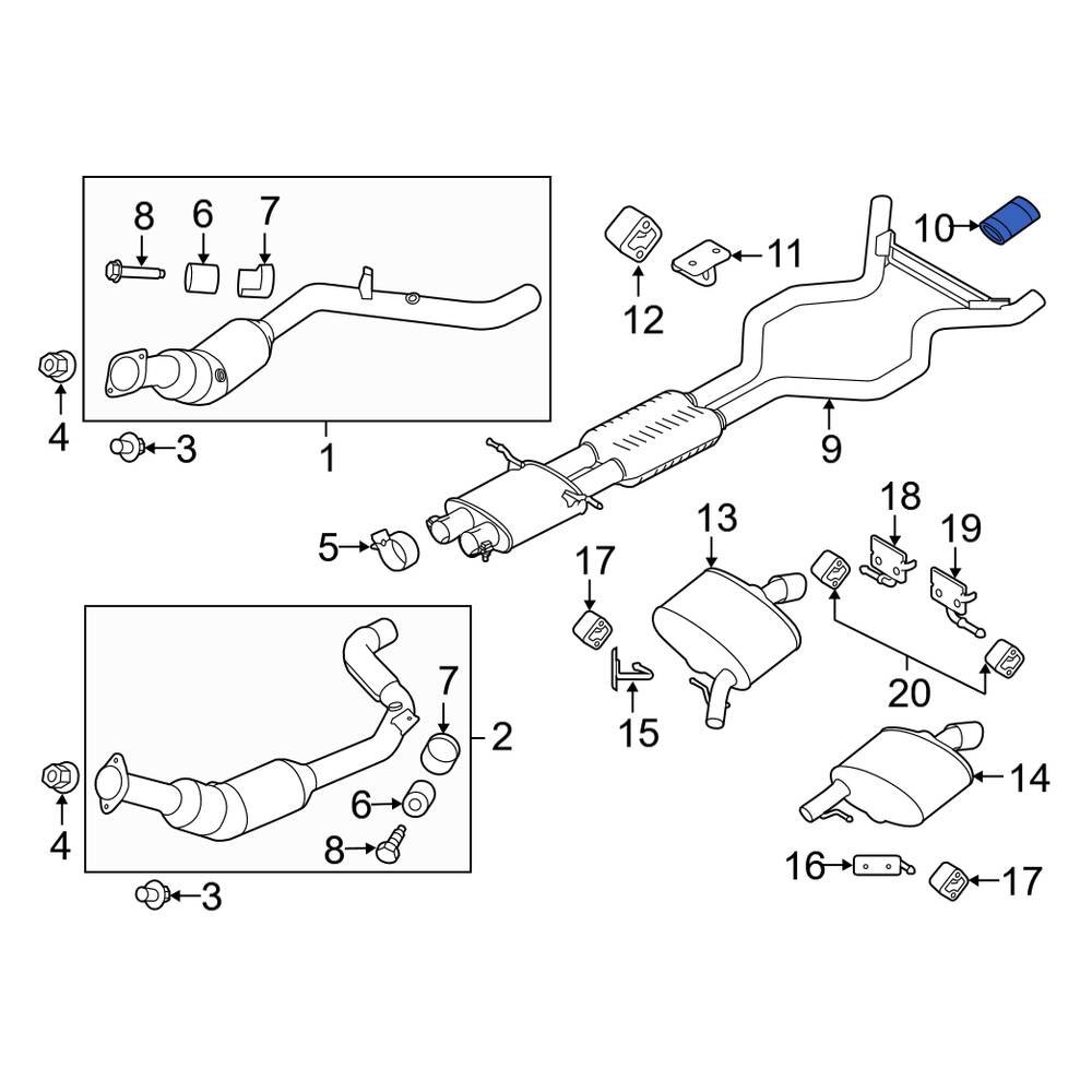 Land Rover OE LR036438 Catalytic Converter Clamp