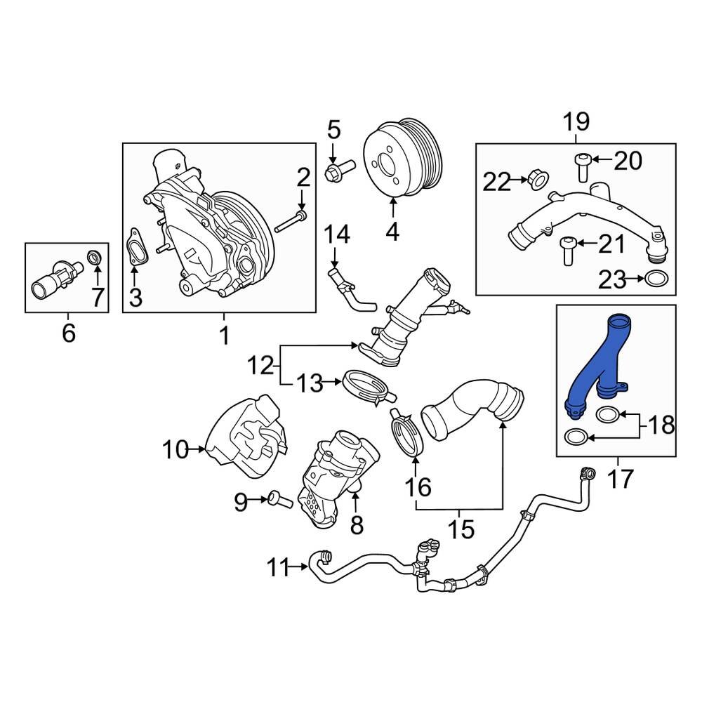 Land Rover OE LR092992 - Engine Coolant Pipe