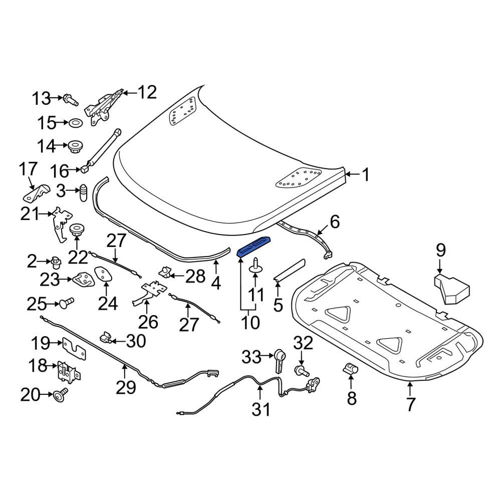 Land Rover OE LR111065 - Front Hood Vent