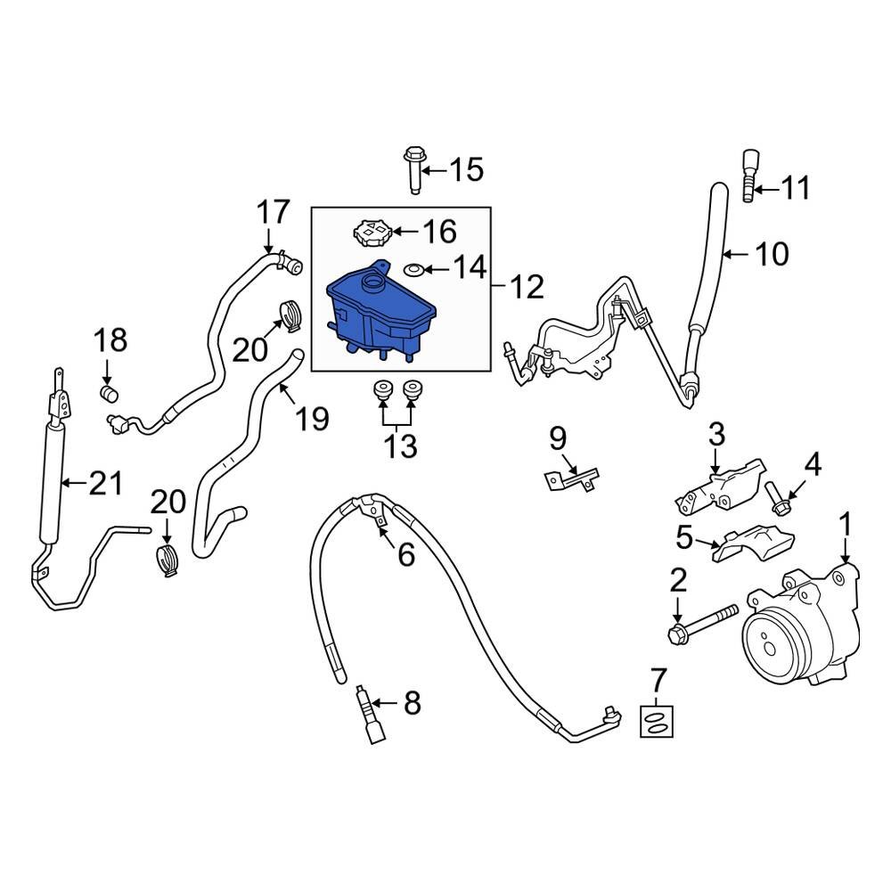 Land Rover OE LR072550 Front Active Suspension Fluid Reservoir