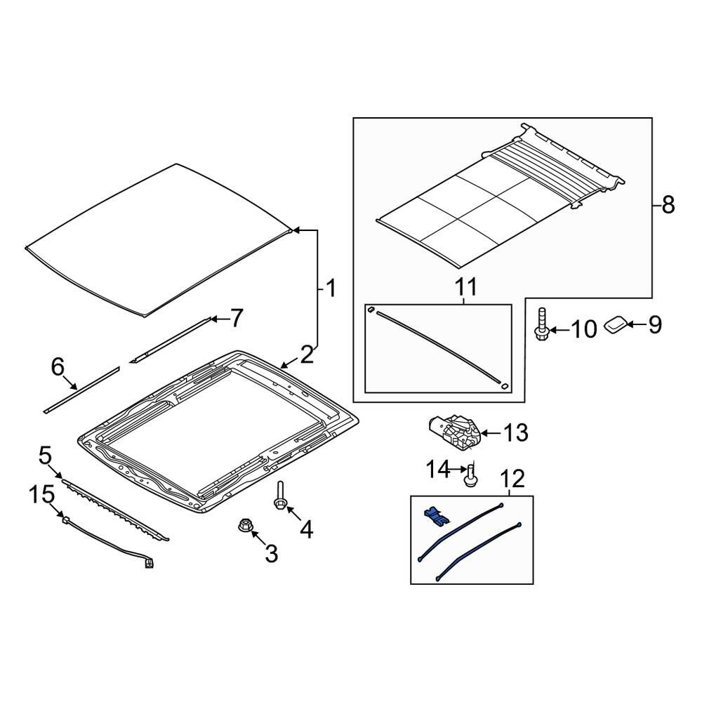 Land Rover OE LR084563 Sunroof Cable