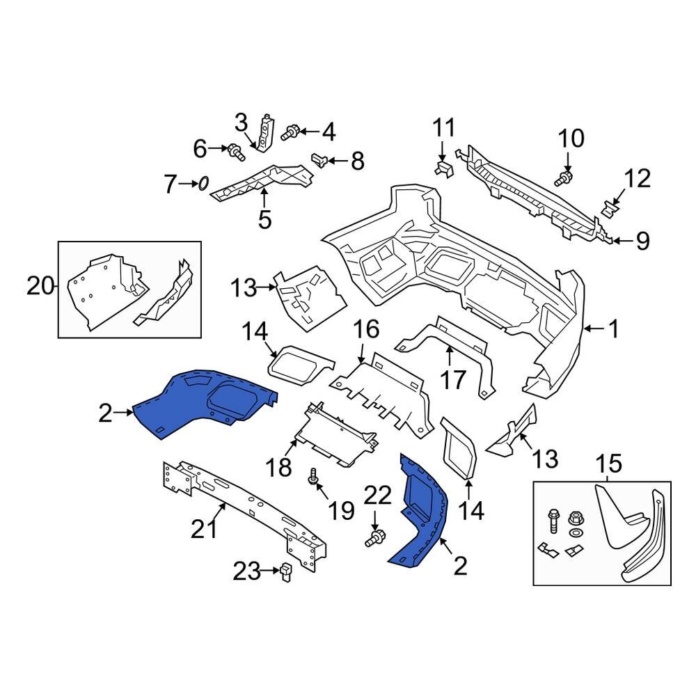 Land Rover OE LR117842 - Rear Right Lower Bumper Cover