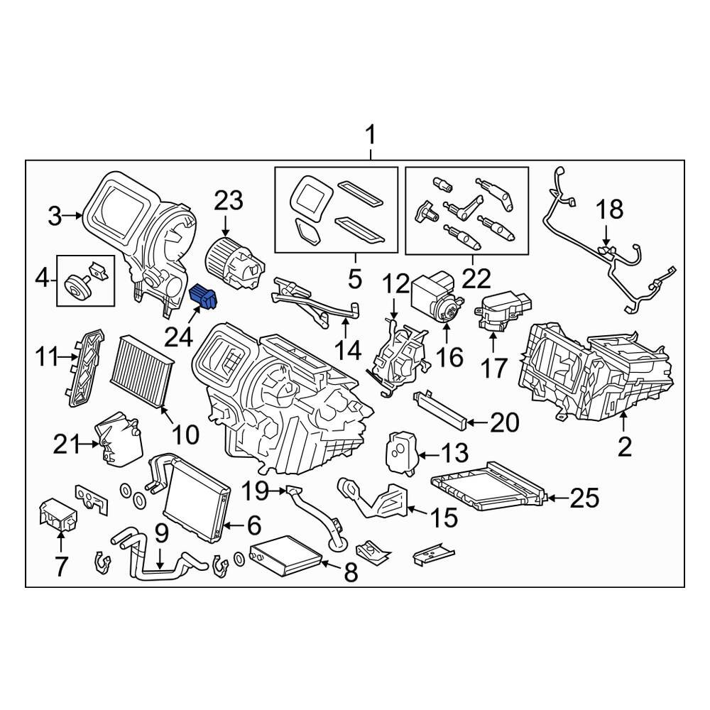 Land Rover OE LR066932 Front HVAC Blower Motor Resistor