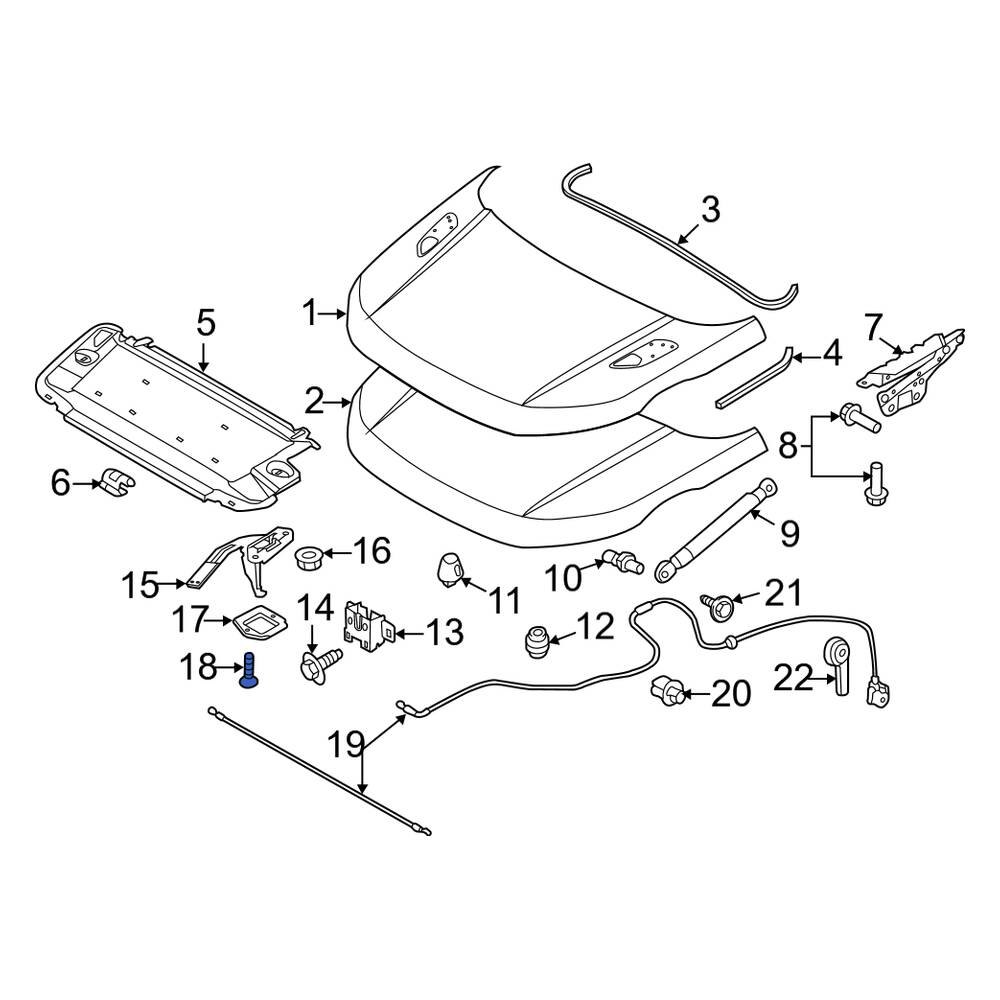 Land Rover OE LR028396 - Catalytic Converter Bolt