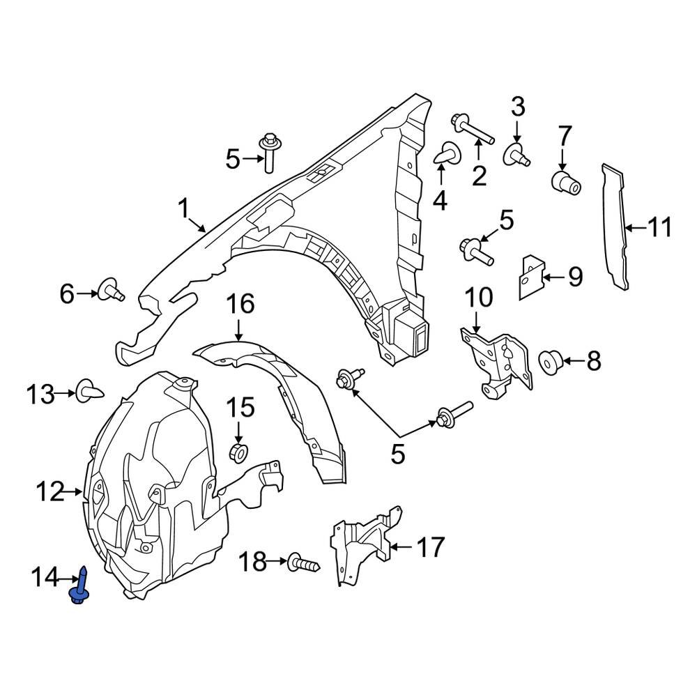 Land Rover OE CYP100791 - Bumper Cover Screw