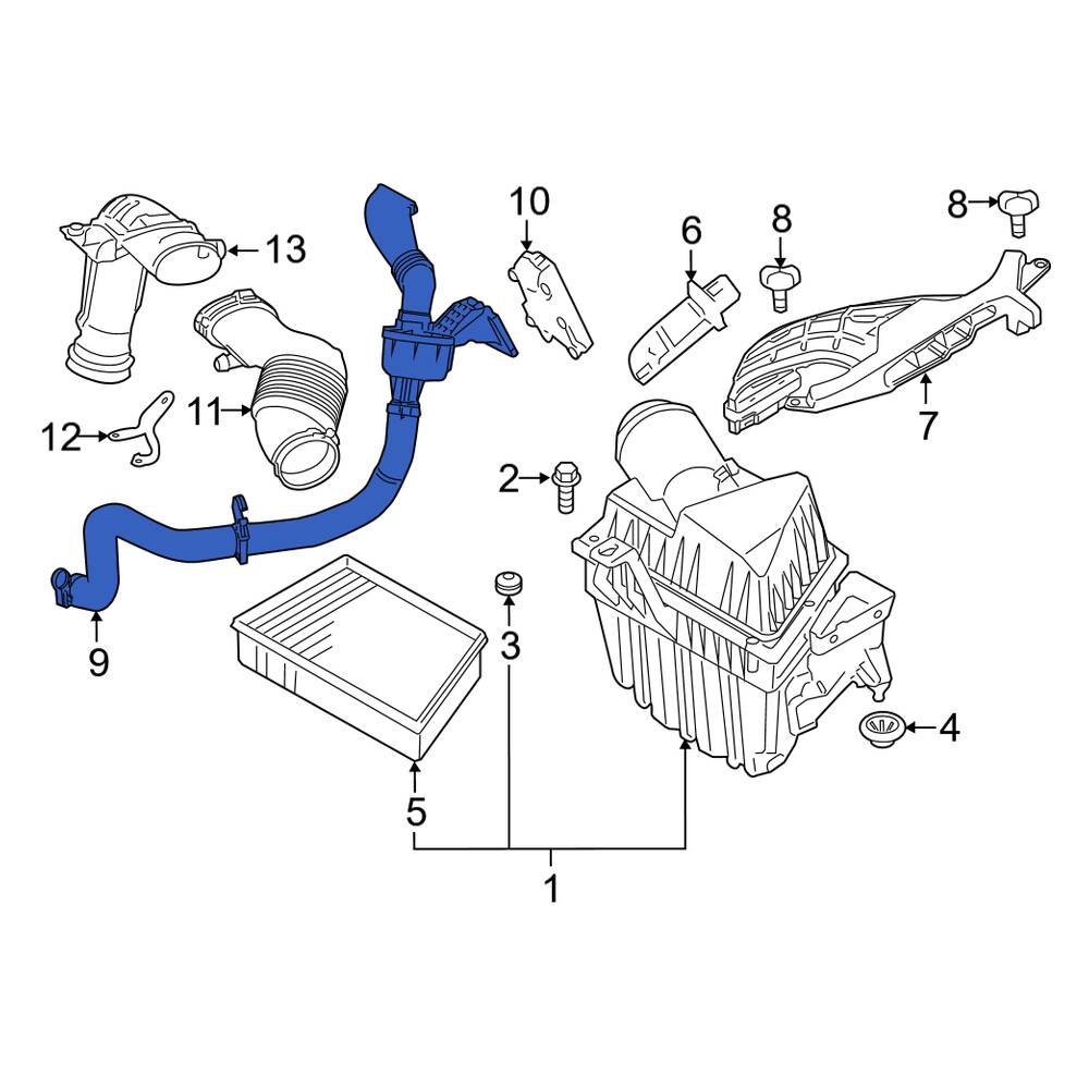 Land Rover OE LR025081 - Engine Air Intake Resonator