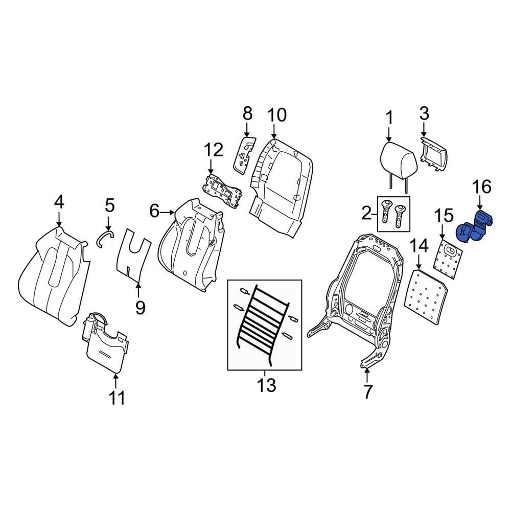 Land Rover OE LR049594 - Front Left Upper Temperature Controlled Seat ...