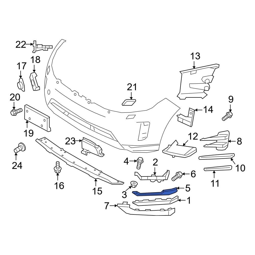 Land Rover OE LR128206 - Front Right Fog Light Trim