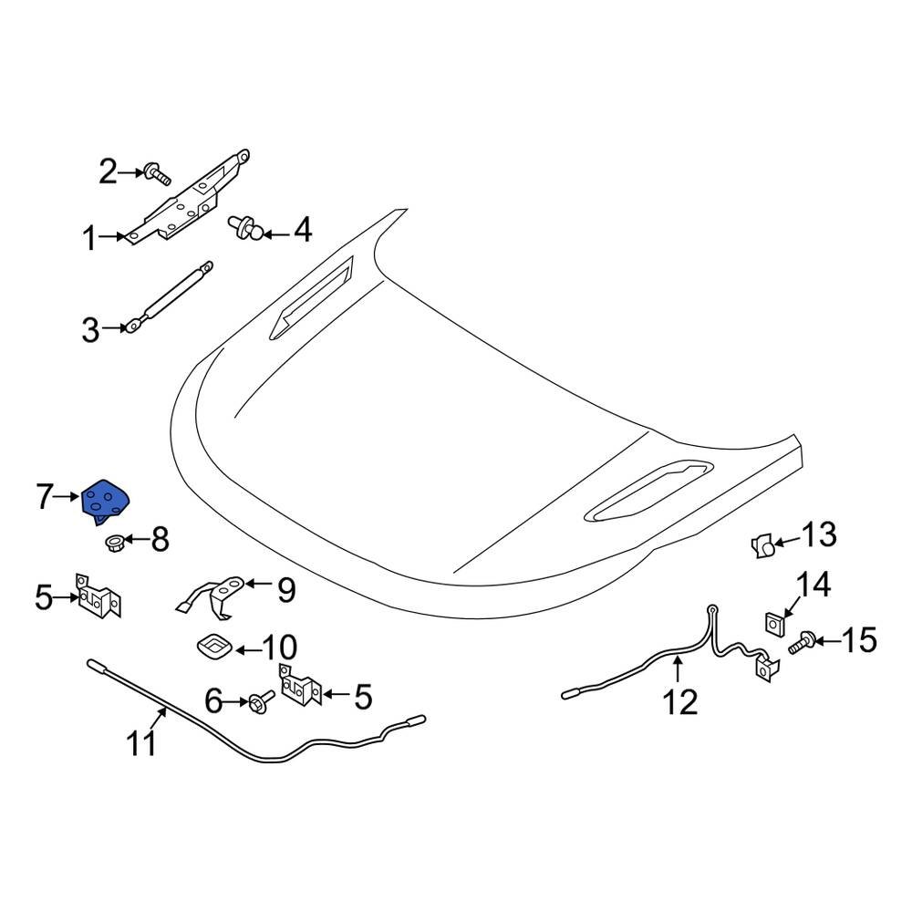 Land Rover OE LR138829 - Front Hood Latch Striker Plate