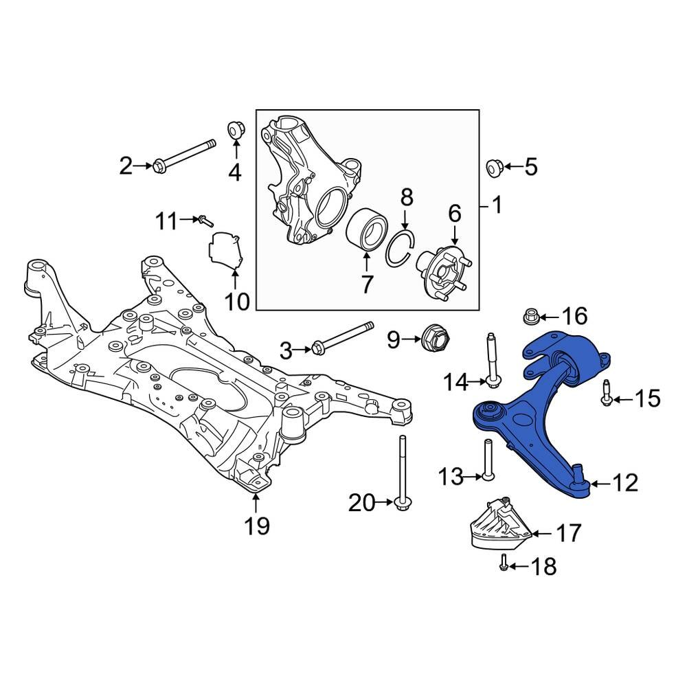 Land Rover OE LR166007 Front Left Lower Suspension Control Arm