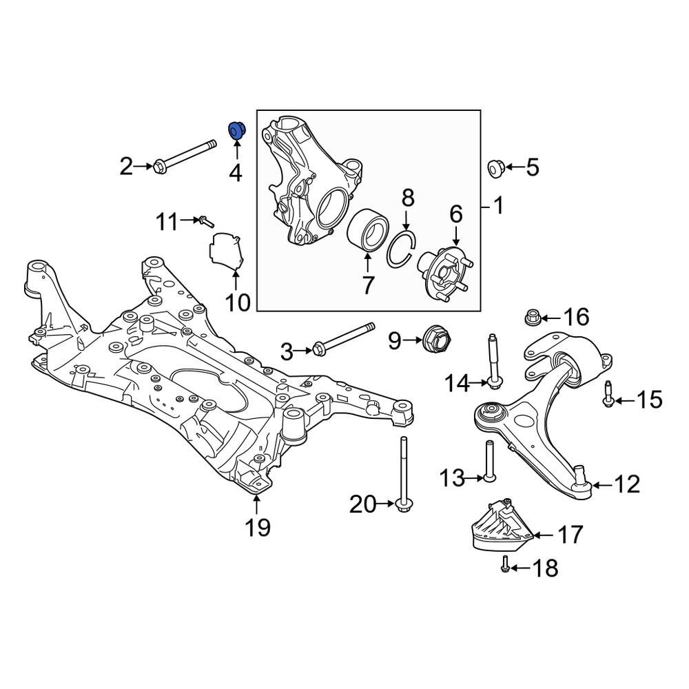 Land Rover OE LR033244 Suspension Knuckle Nut