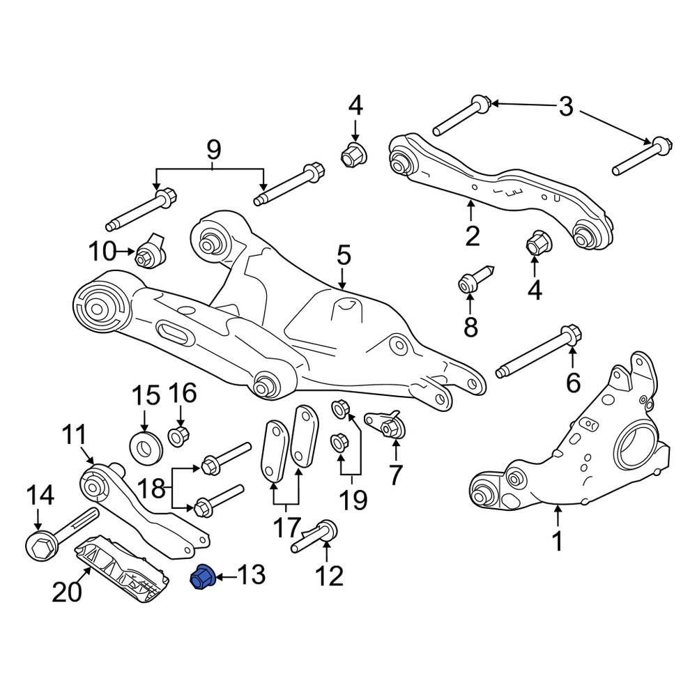 Land Rover OE FY112056 Lower Suspension Knuckle Nut
