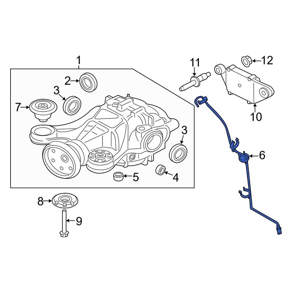 Land Rover OE LR019450 Rear Differential Vent Hose