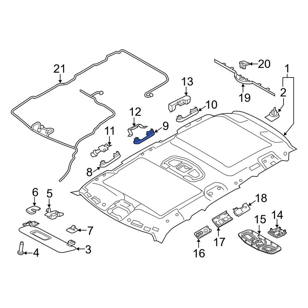 Land Rover OE LR094970 - Front Interior Grab Bar