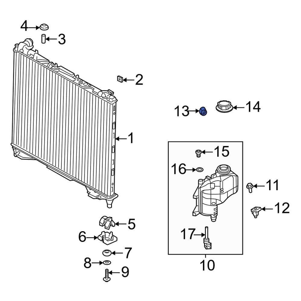 Land Rover OE LR011038 Engine Coolant Reservoir Drain Plug
