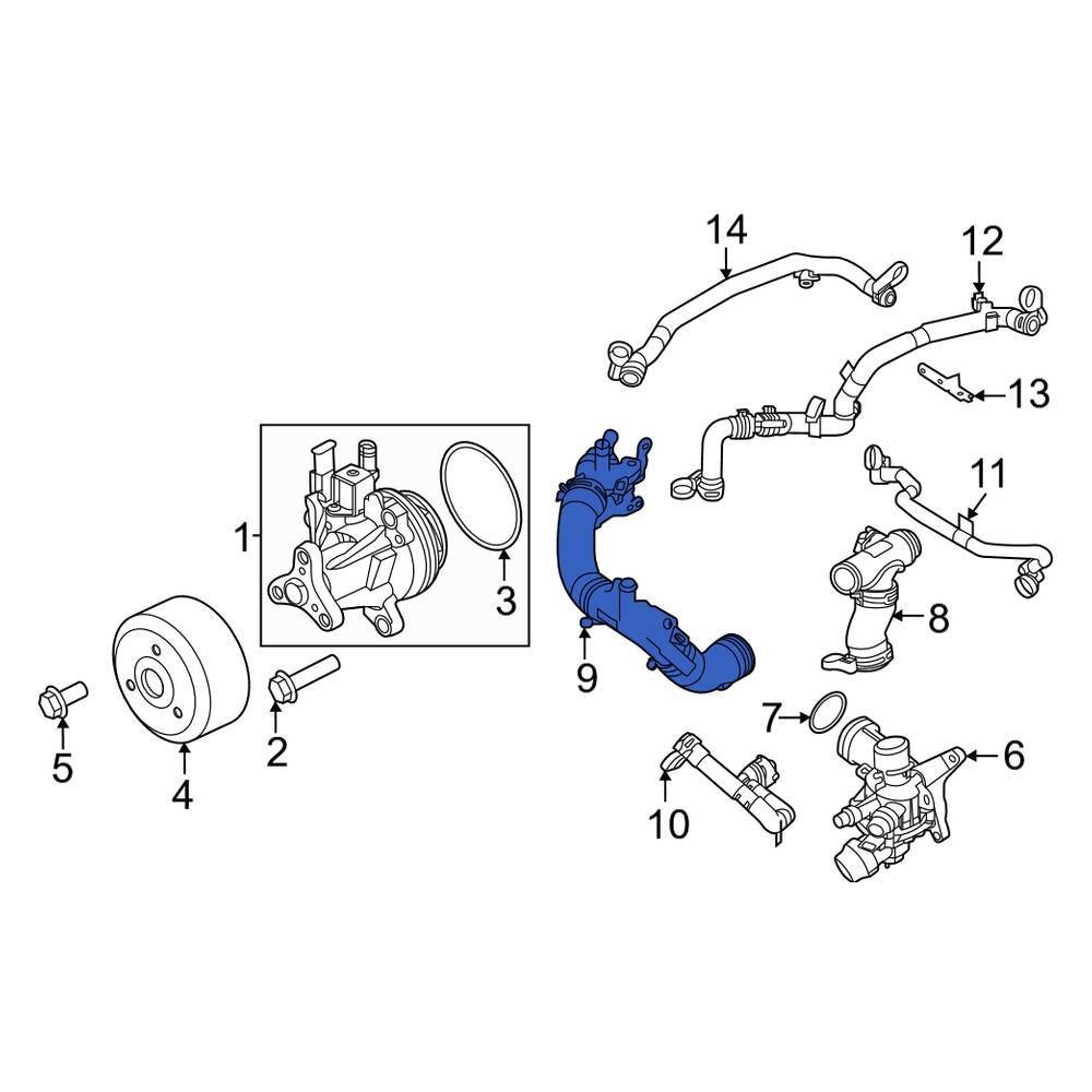 Land Rover Oe Lr121446 - Engine Coolant Bypass Hose