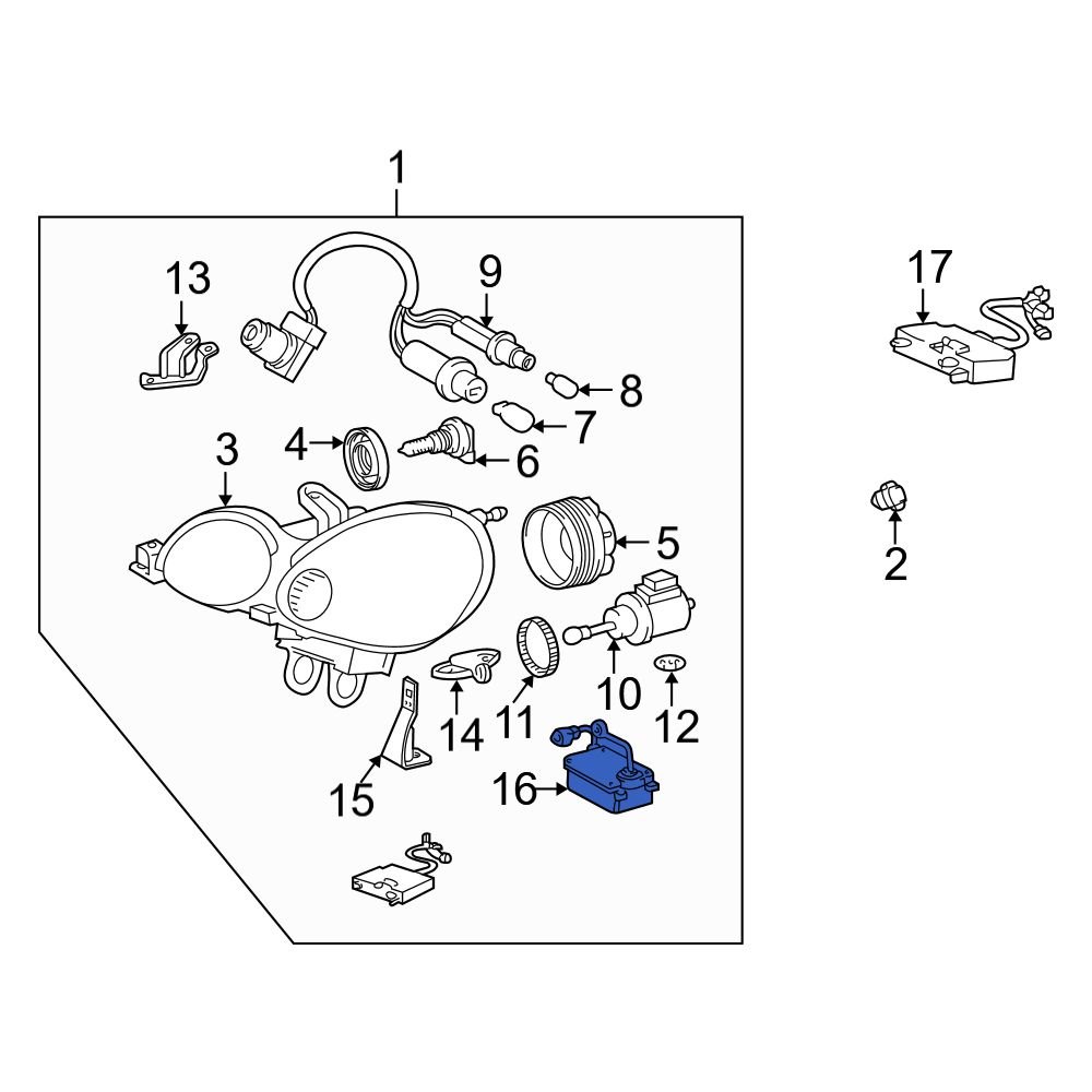 Lexus OE 8596730031 Front Headlight Control Module