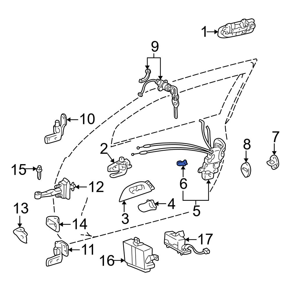 Lexus OE 6975924050 Front Left Door Latch Cable Clip