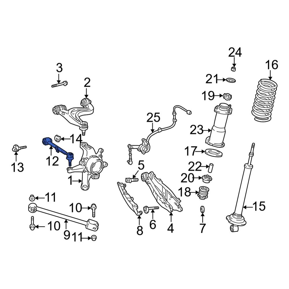 Lexus OE 4870530070 Rear Lateral Arm and Ball Joint Assembly