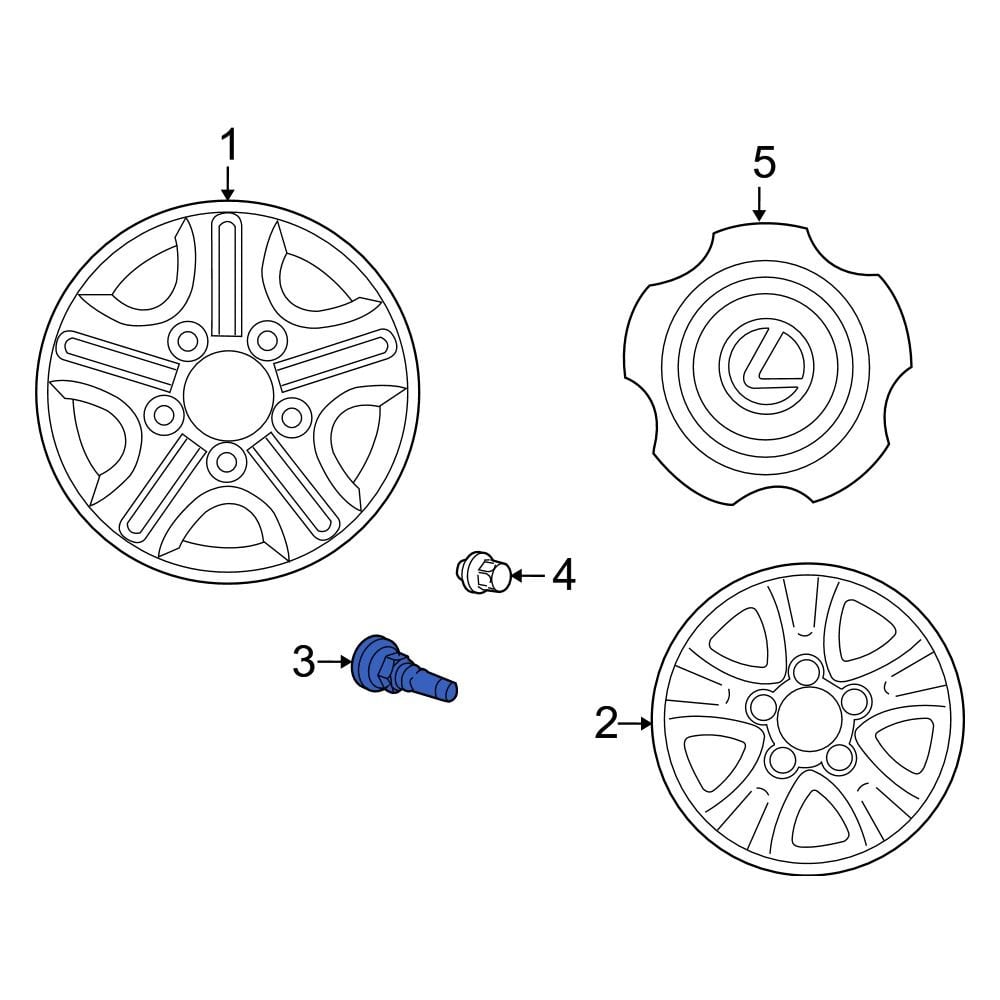 Lexus OE 9008045006 Tire Valve Stem
