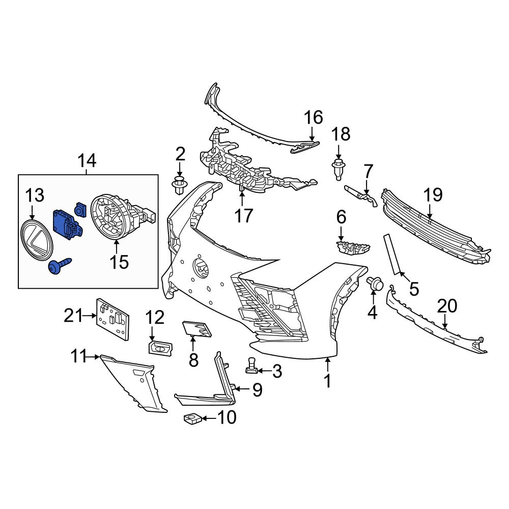 Lexus OE 7540346020 Front Bumper Cover Emblem