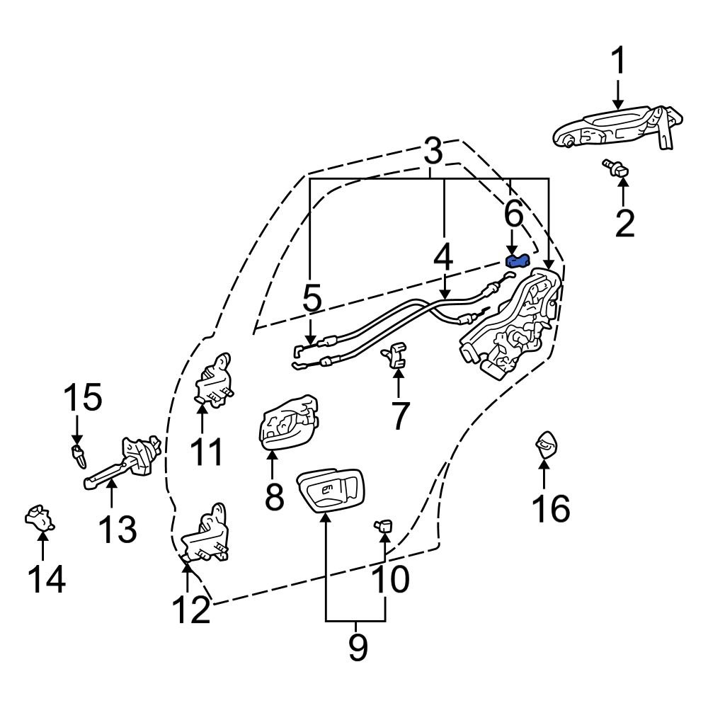 Lexus OE 6975924050 Front Left Door Latch Cable Clip