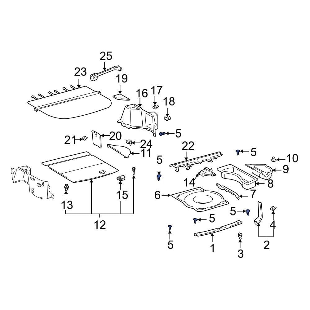 Lexus OE 9046708186C0 Front Trunk Trim Panel Clip
