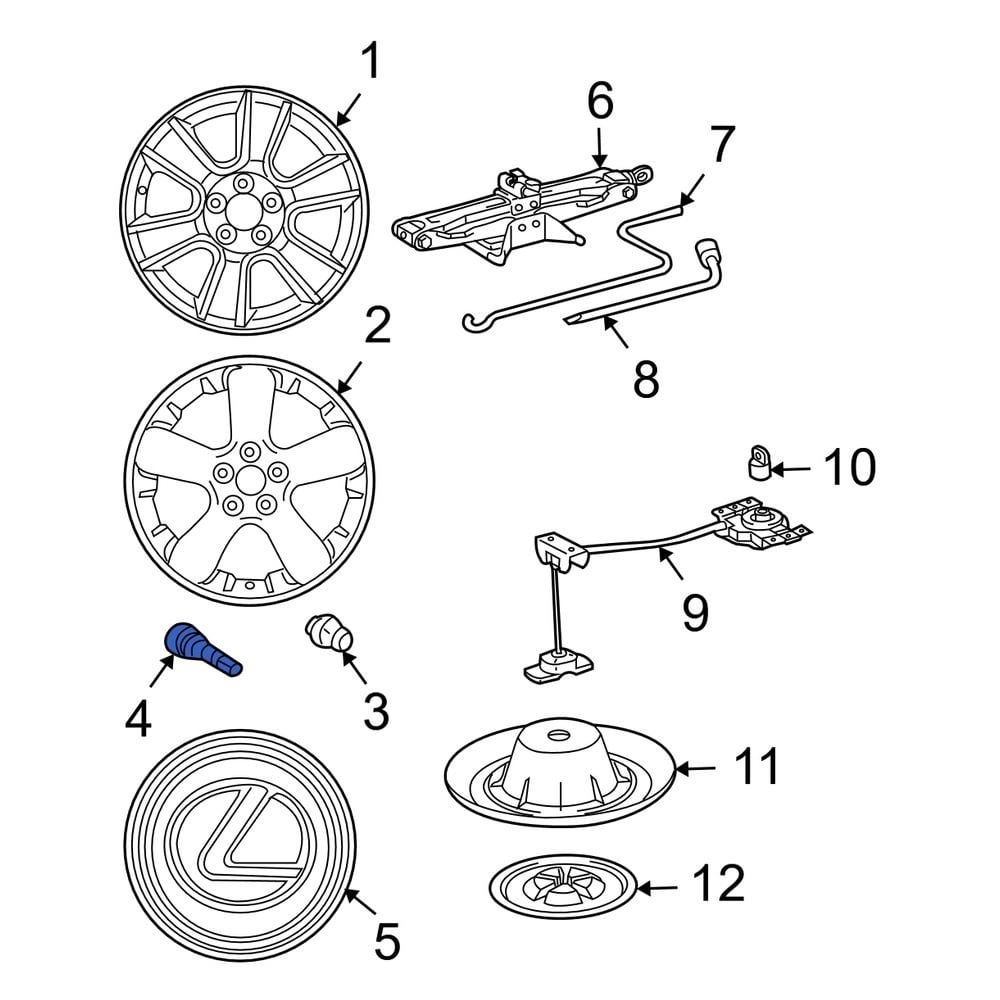 Lexus OE 9008045006 Tire Valve Stem