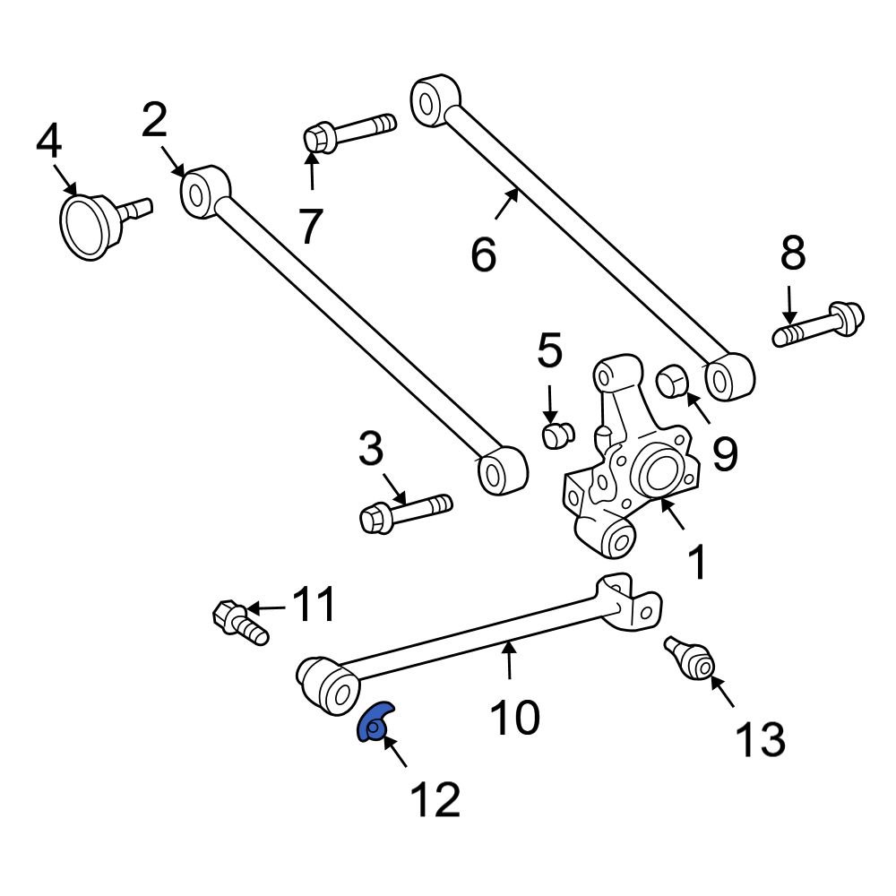 Lexus OE 90178A0011 Rear Suspension Strut Rod Nut