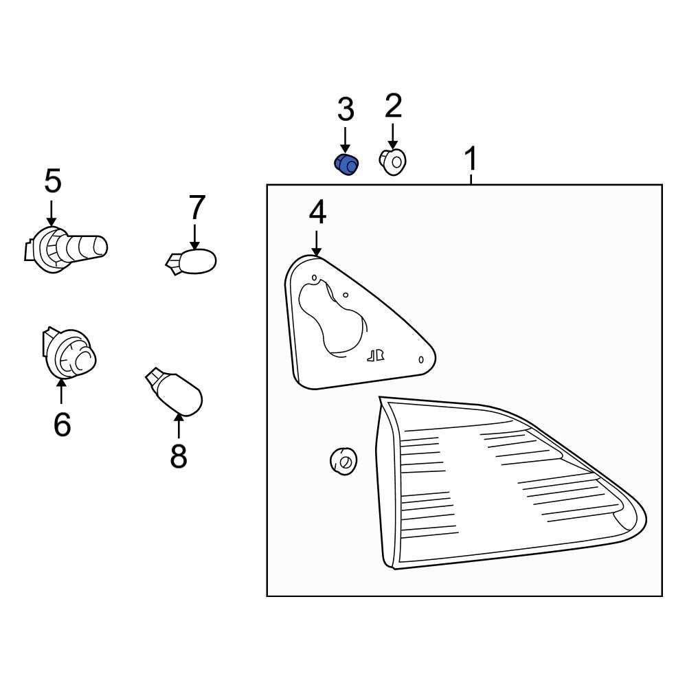 Lexus OE 9008017188 Tail Light Nut
