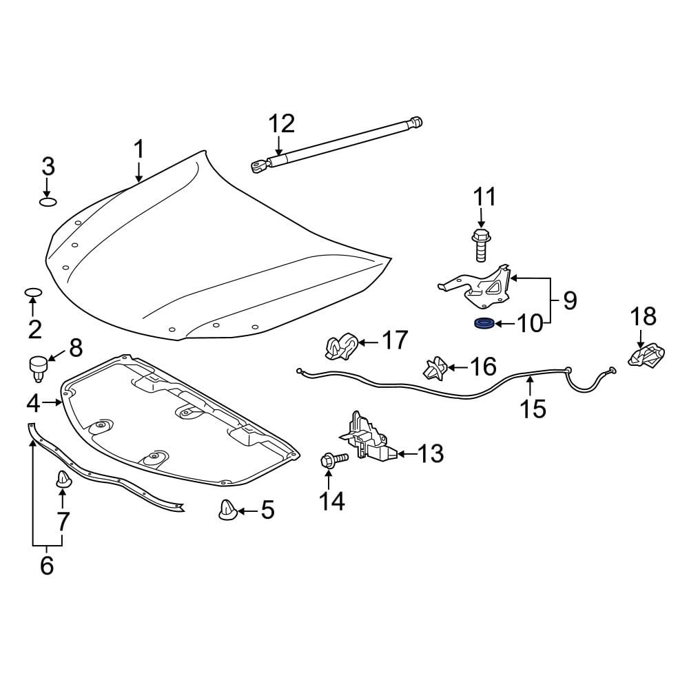 Lexus OE 533840R010 - Front Hood Stop Buffer