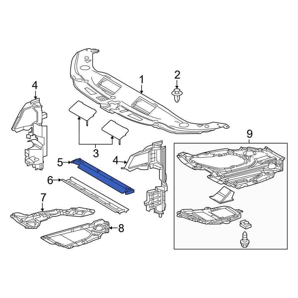 Lexus OE 1659425010 - Front Upper Radiator Support Air Deflector