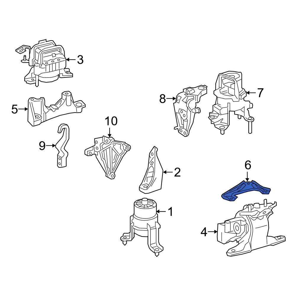 Lexus OE 12318F0020 Left Engine Mount Bracket