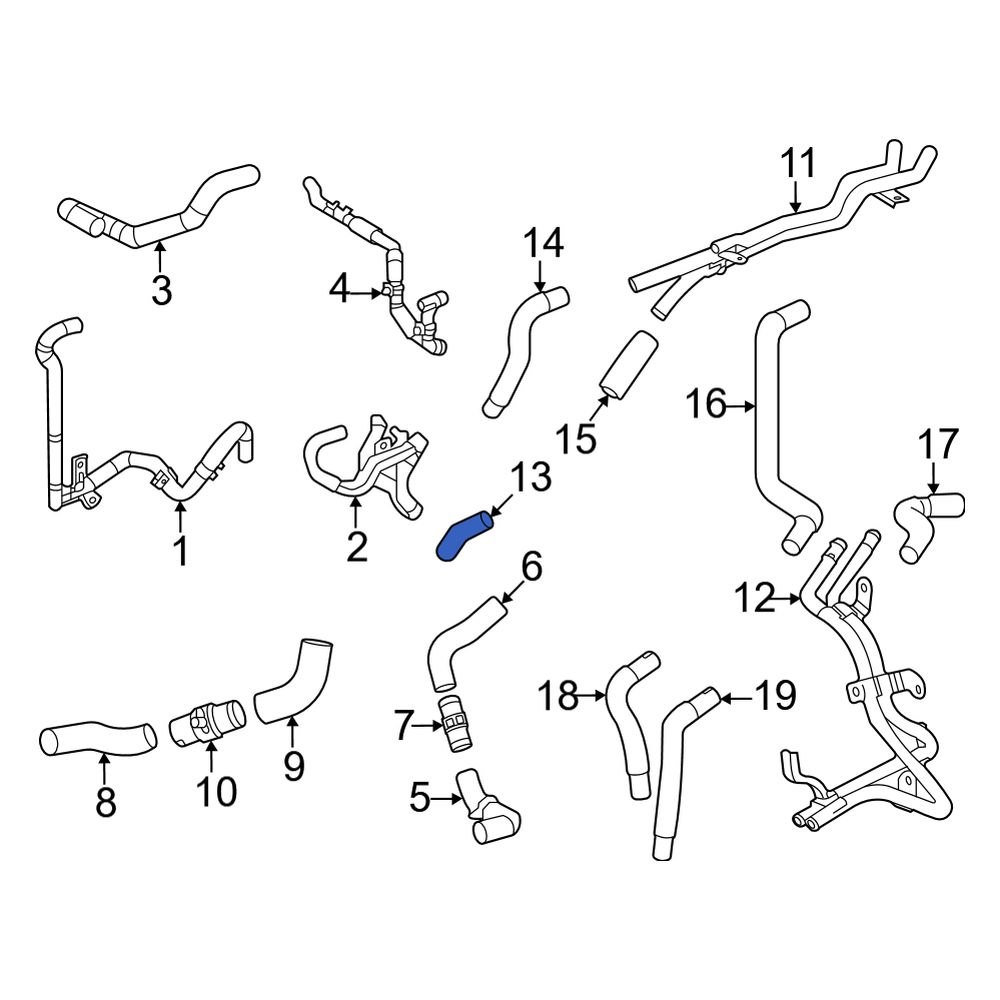 Lexus OE 1626138040 Engine Coolant Bypass Hose