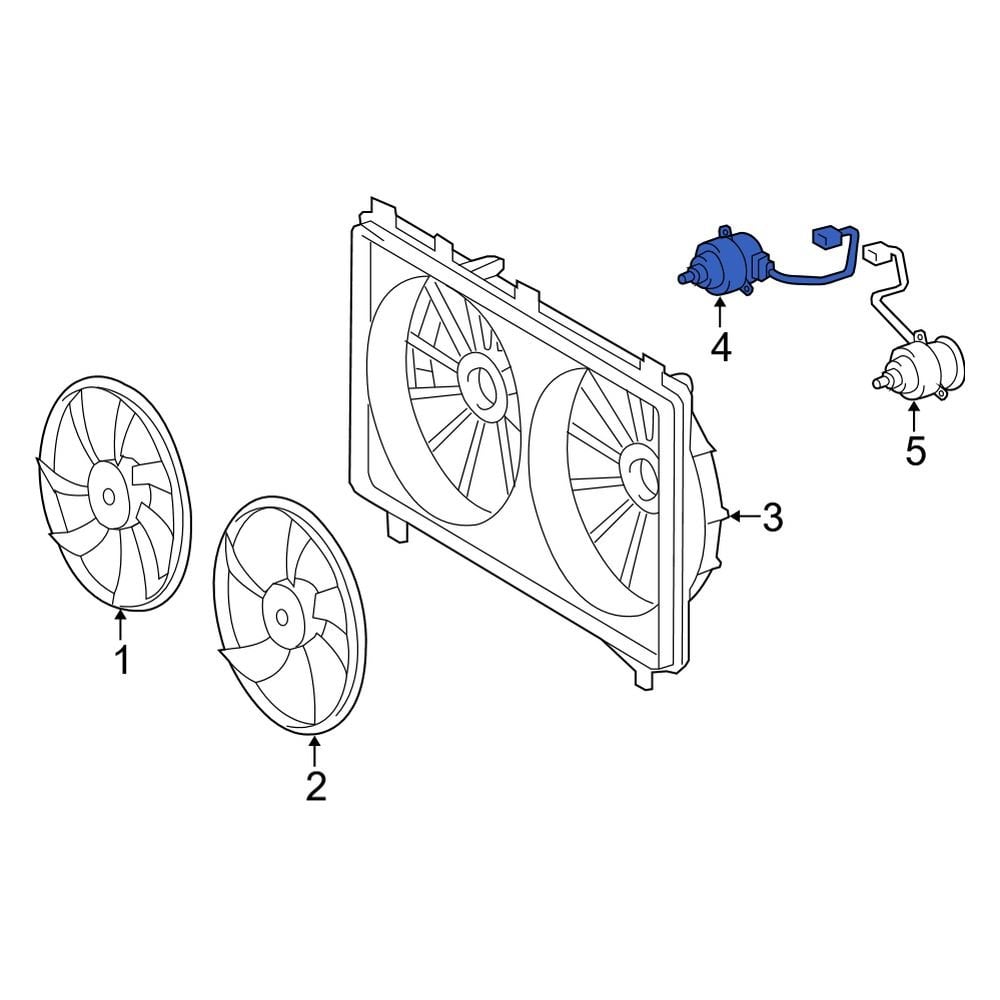 Lexus OE 1636350040 - Right Engine Cooling Fan Motor