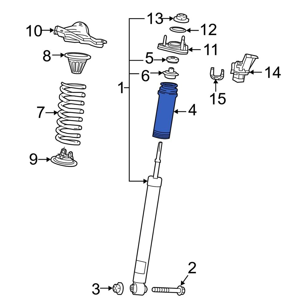 Lexus OE 4834124090 Rear Jounce Bumper