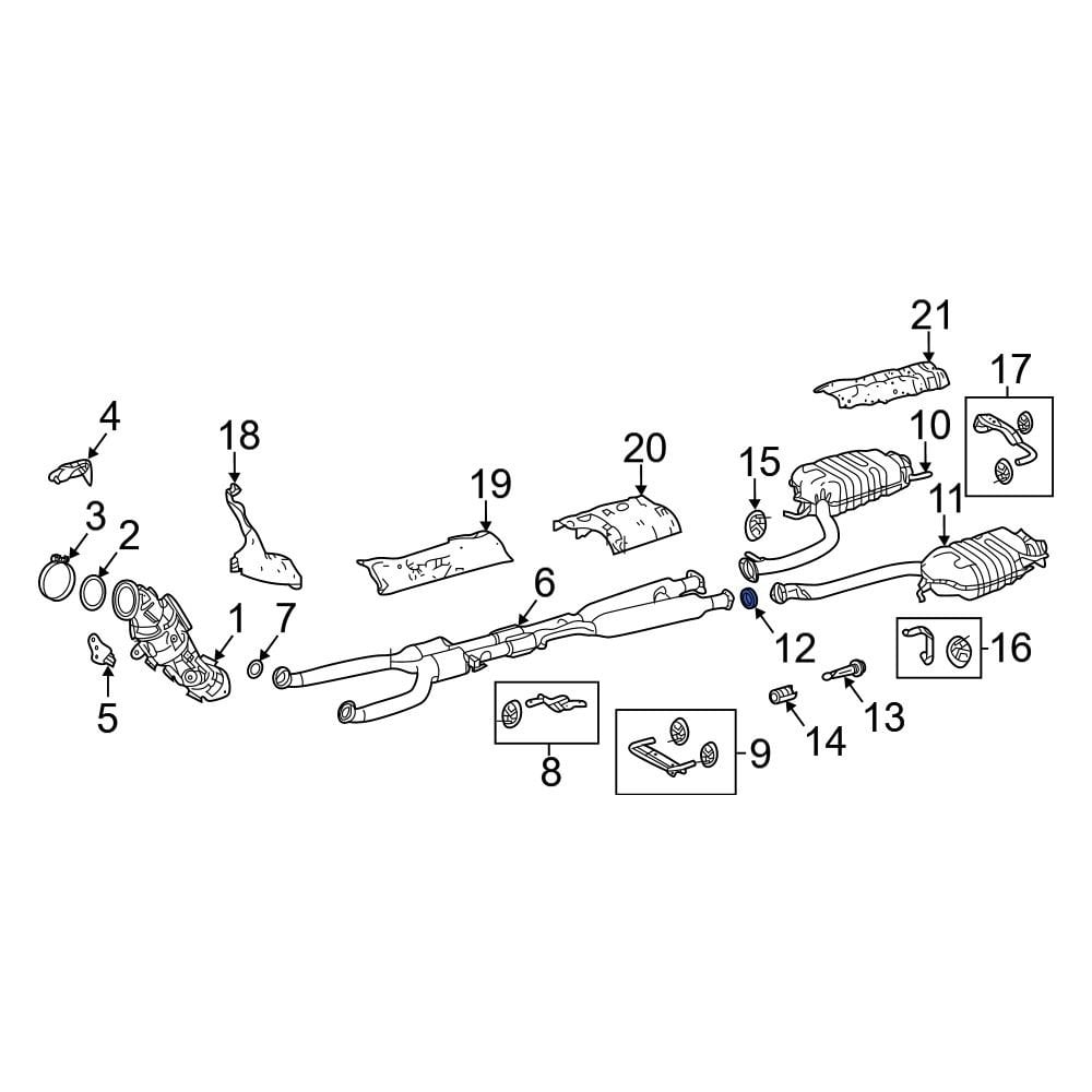 Lexus OE 174510P022 Rear Exhaust Muffler Gasket
