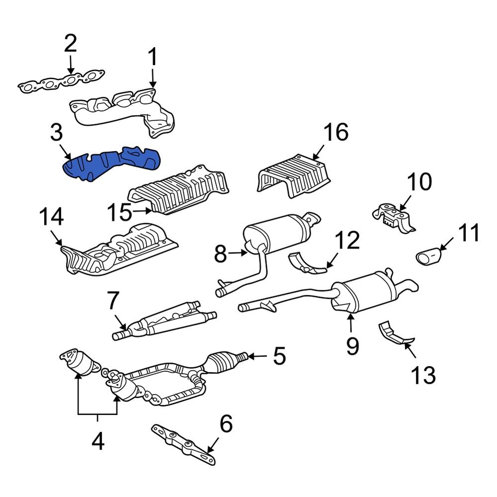 Lexus OE 1716850140 Left Exhaust Manifold Heat Shield
