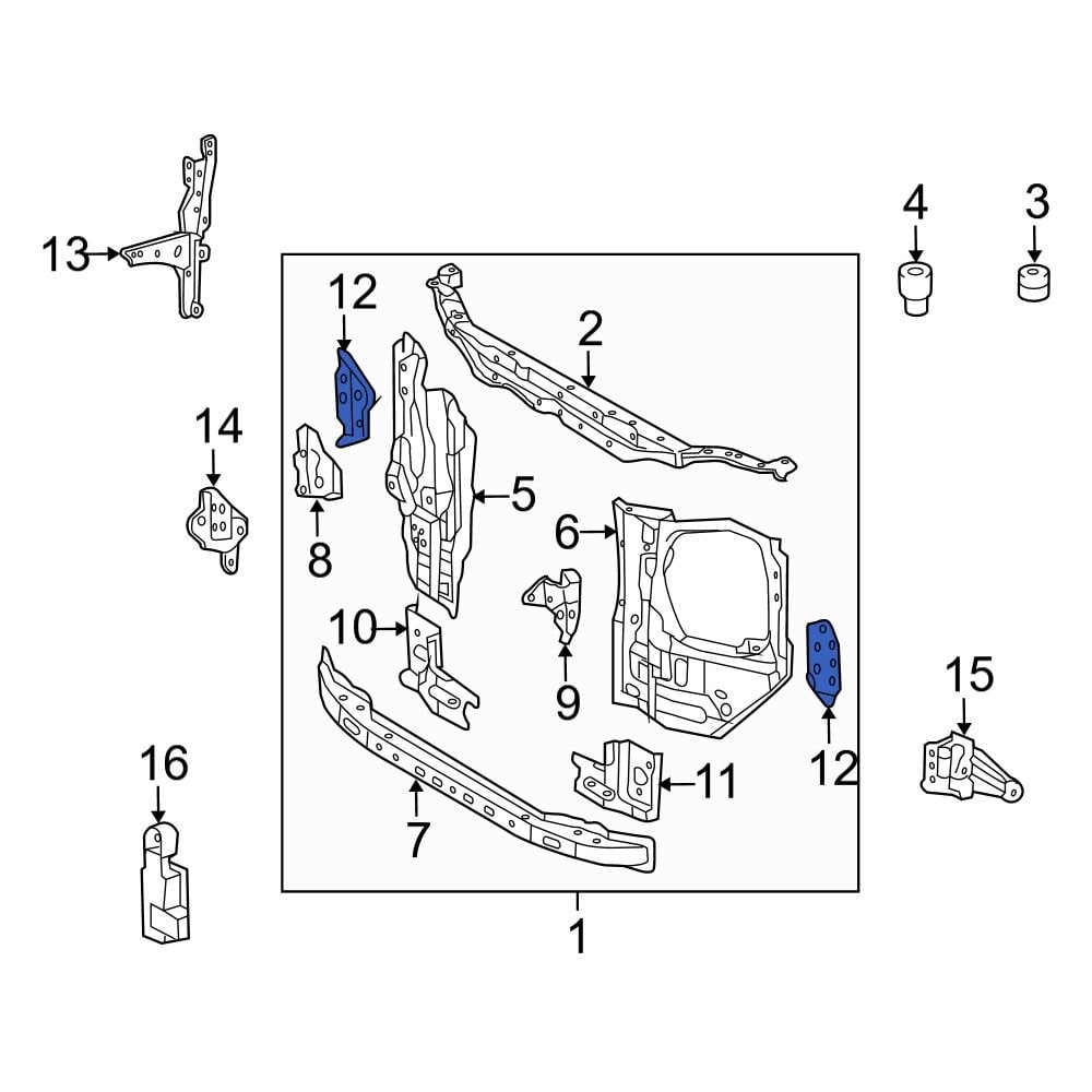 Lexus Oe Radiator Mount Bracket