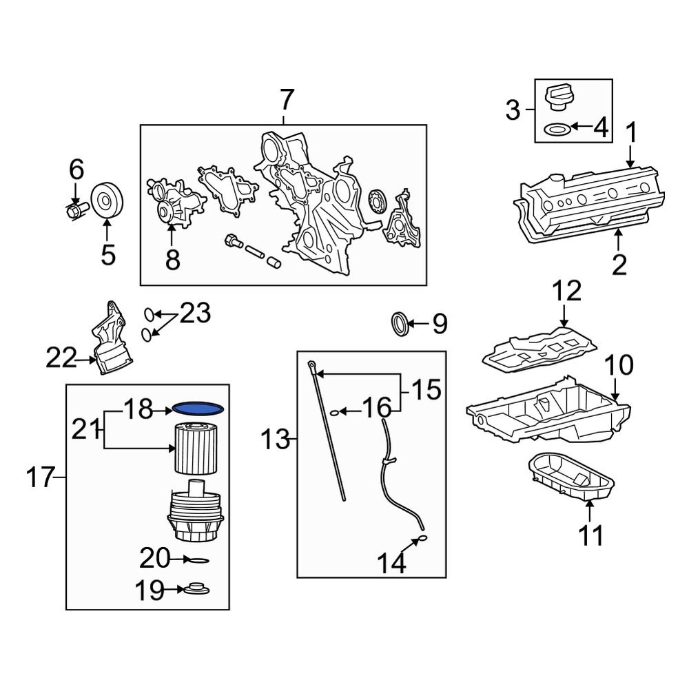 Lexus OE 9030179006 - Engine Oil Filter Housing Cover O-Ring