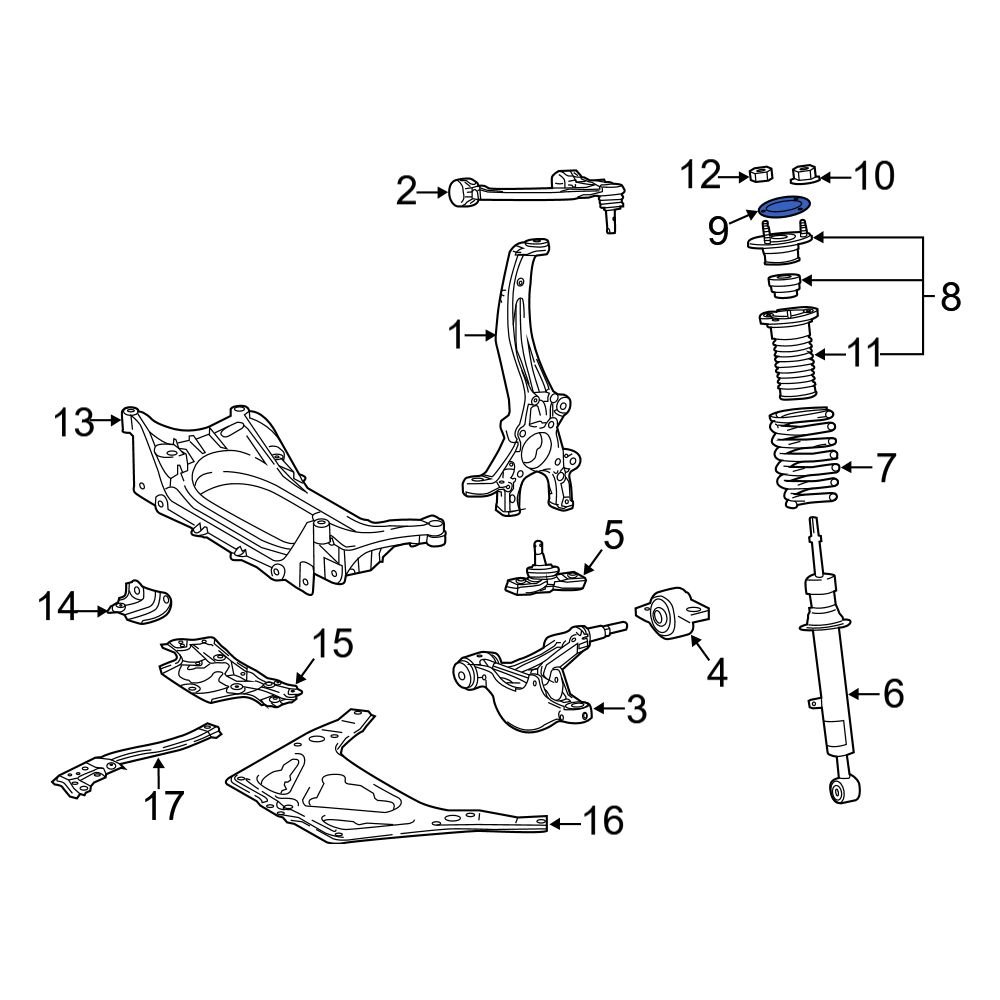 Lexus OE 5372953020 Front Suspension Strut Mount Reinforcement