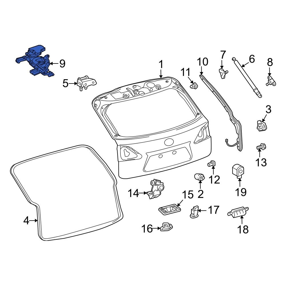 Lexus OE 6891048031 - Tailgate Lift Motor