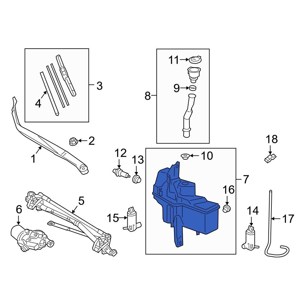 Lexus OE 8531576110 - Washer Fluid Reservoir