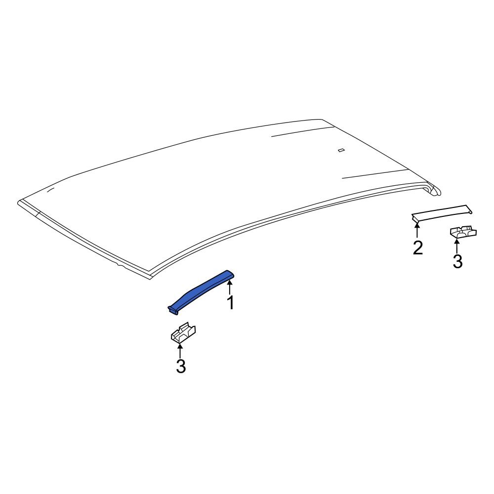 Lexus OE 7555276010B4 Front Left Roof Drip Molding
