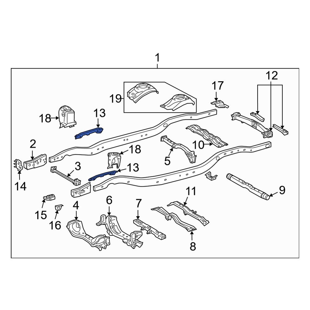 Lexus OE 5114860010 Front Left Chassis Frame Reinforcement