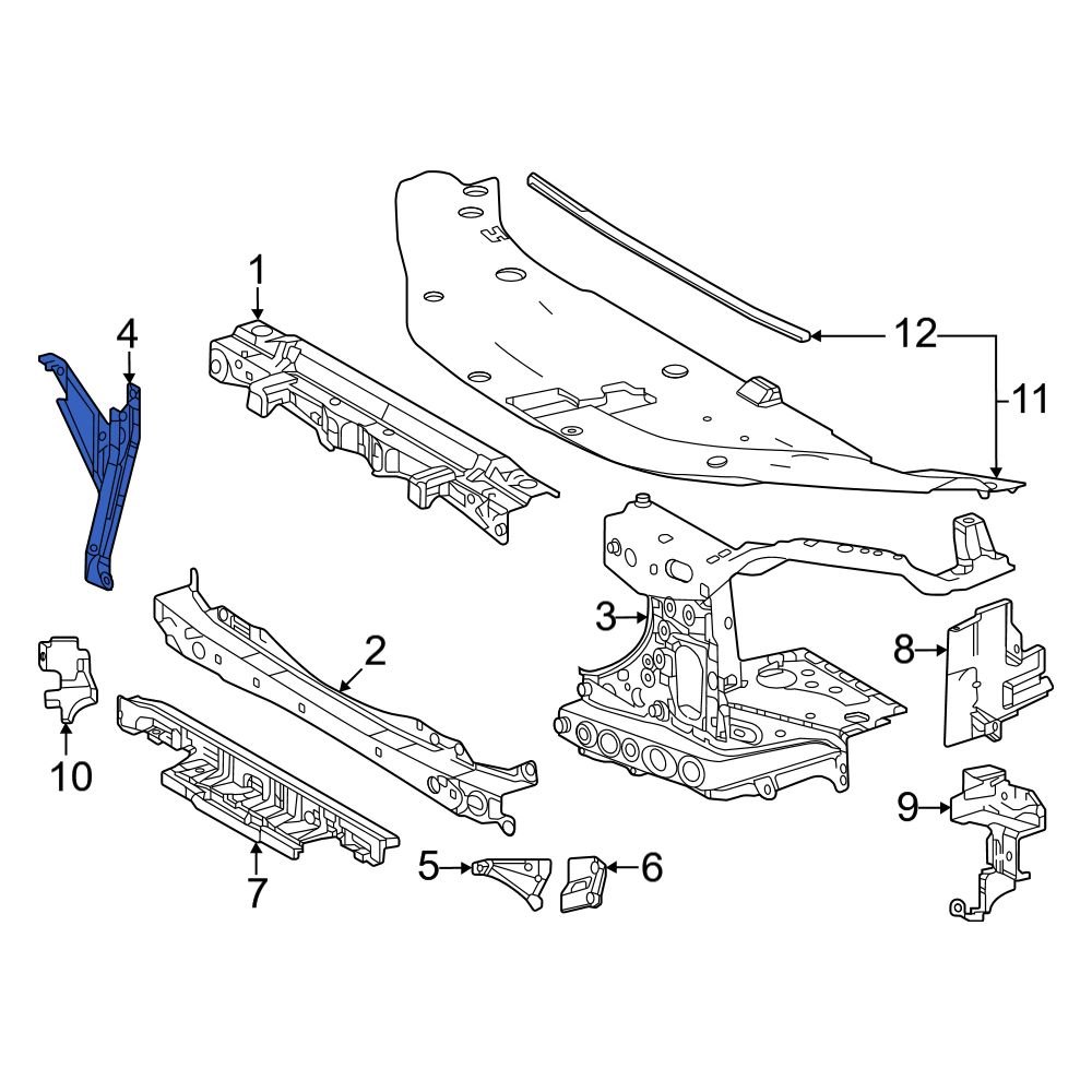 Lexus Oe 5320960220 - Front Hood Latch Support