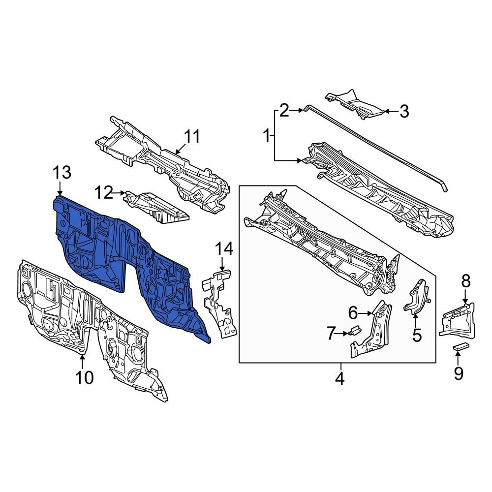 Lexus OE 5521060370 Front Engine Compartment Insulation