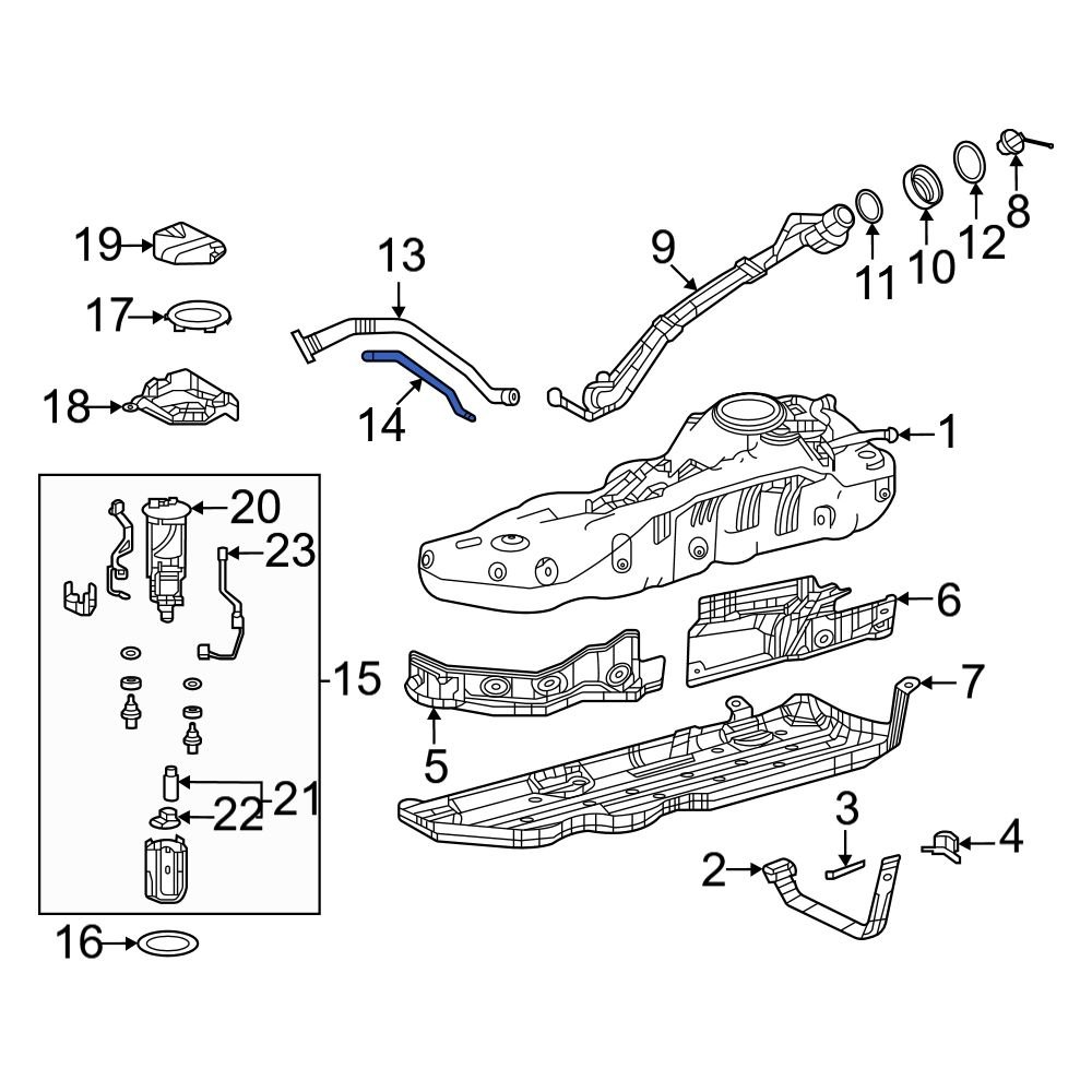 Lexus OE 7722460160 Fuel Tank Vent Hose