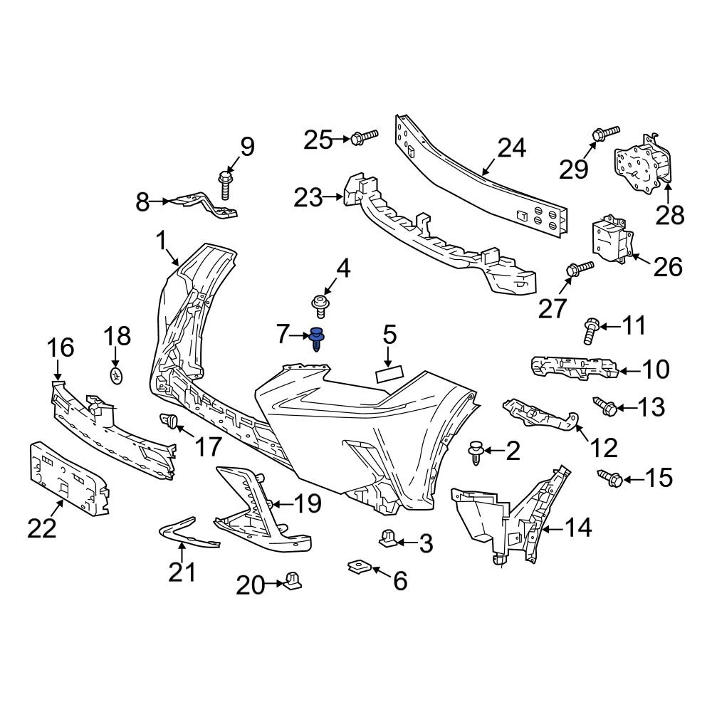 Lexus Oe 5311933141 - Front Bumper Cover Retainer