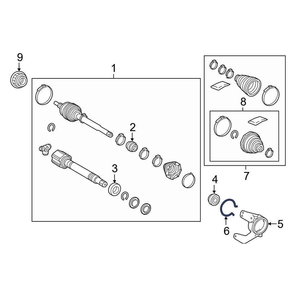 Lexus OE 9052178002 Right Drive Axle Shaft Lock CClip
